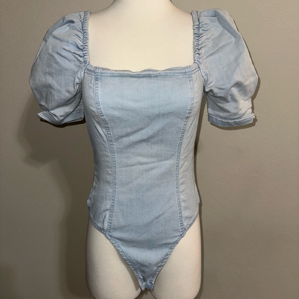 Fashion Nova Denim Bodysuit
